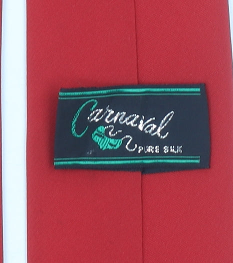 Carnaval Men's Red Pure Silk Pointed Tie One Size