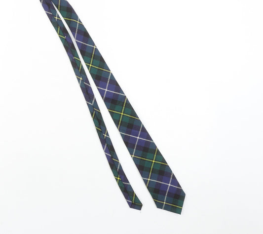Ingles Buchan Men's Blue Green Tartan Wool Tie - Made in Scotland