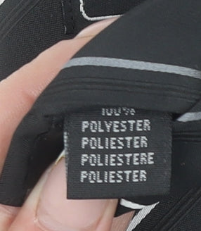 Amici Men's Black Striped Slim Polyester Tie