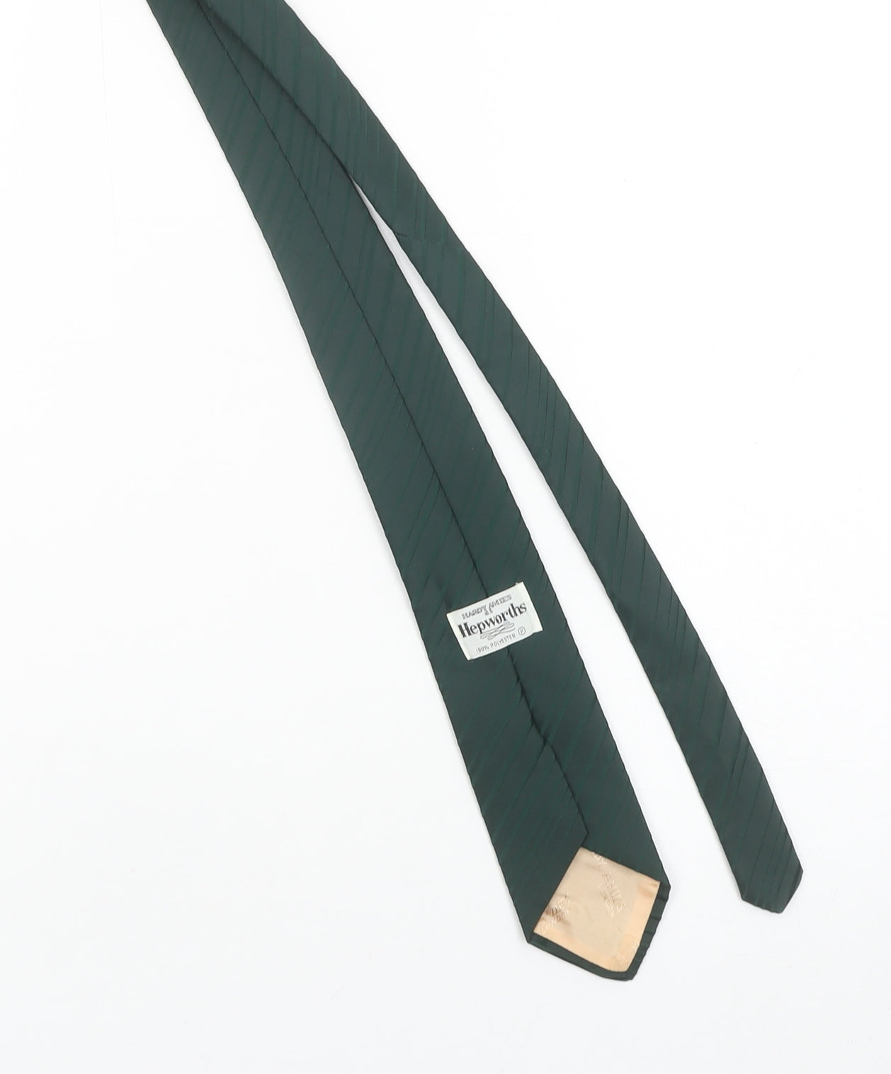 Hepworths Green Slim Striped Woven Polyester Men's Tie