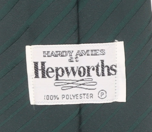 Hepworths Green Slim Striped Woven Polyester Men's Tie