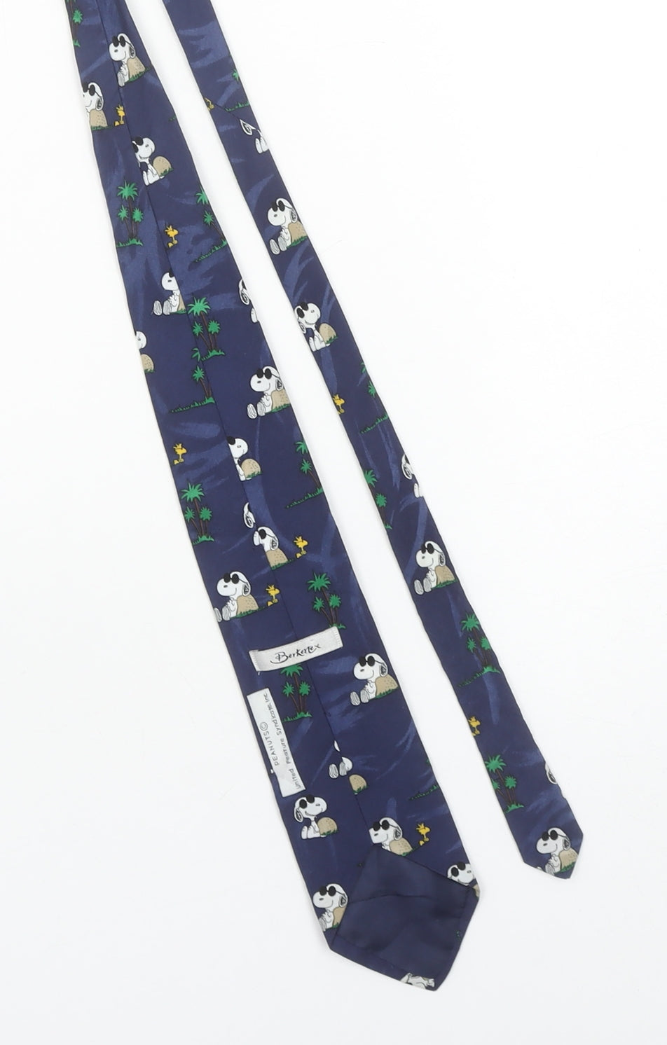 Berkertex Men’s Blue Cartoon Dog Pointed Tie 100% Polyester One Size