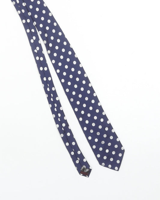 Marks and Spencer Men's Navy Polka Dot Silk Tie One Size