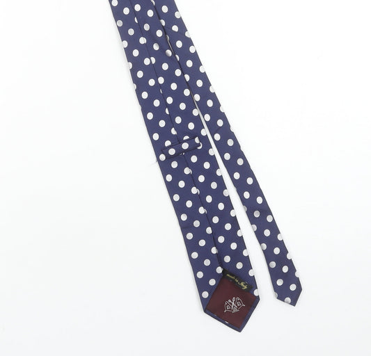 Marks and Spencer Men's Navy Polka Dot Silk Tie One Size