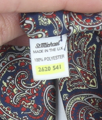 Marks and Spencer St Michael Blue Paisley Woven Men's Vintage Tie