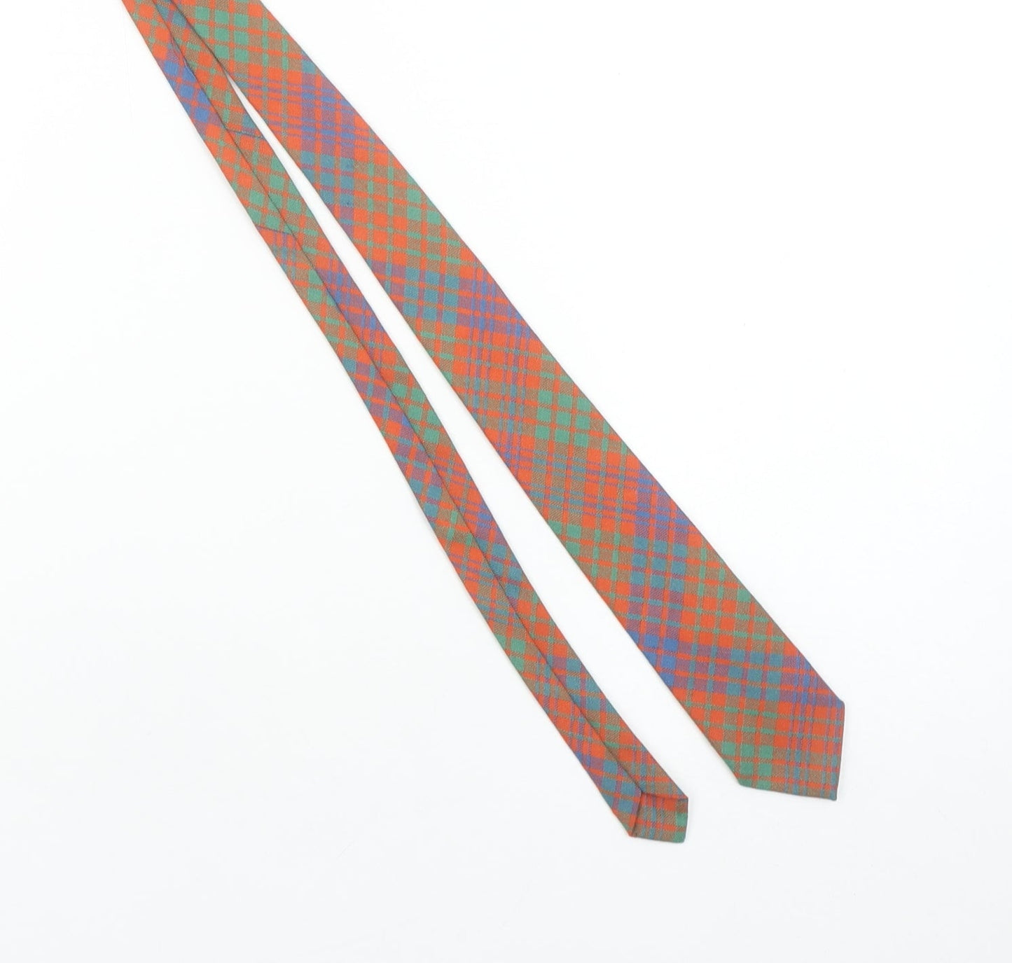 Ross Men's Multicoloured Tartan Slim Wool Tie Made in Scotland