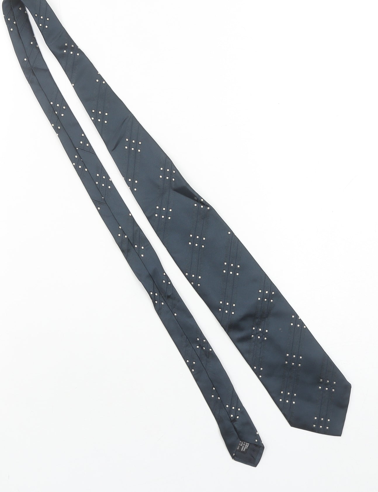 Armani Collezioni Men's Blue Geometric Silk Designer Tie