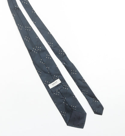 Armani Collezioni Men's Blue Geometric Silk Designer Tie