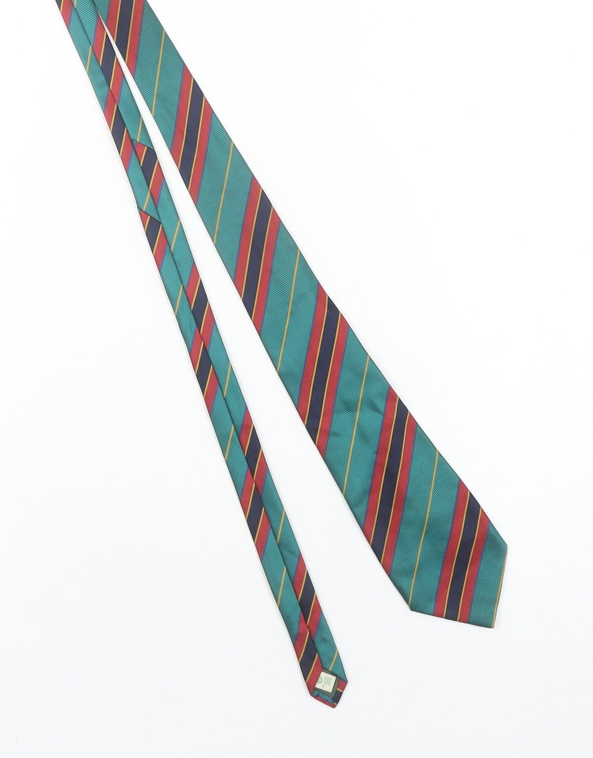 Mens Canda Multicoloured Striped 100% Polyester Pointed Tie