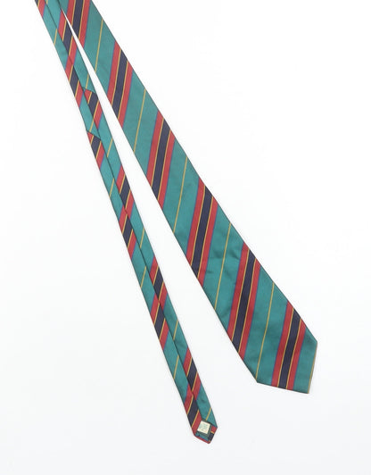 Mens Canda Multicoloured Striped 100% Polyester Pointed Tie