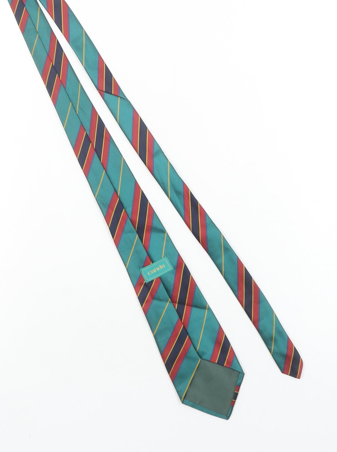 Mens Canda Multicoloured Striped 100% Polyester Pointed Tie
