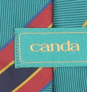Mens Canda Multicoloured Striped 100% Polyester Pointed Tie