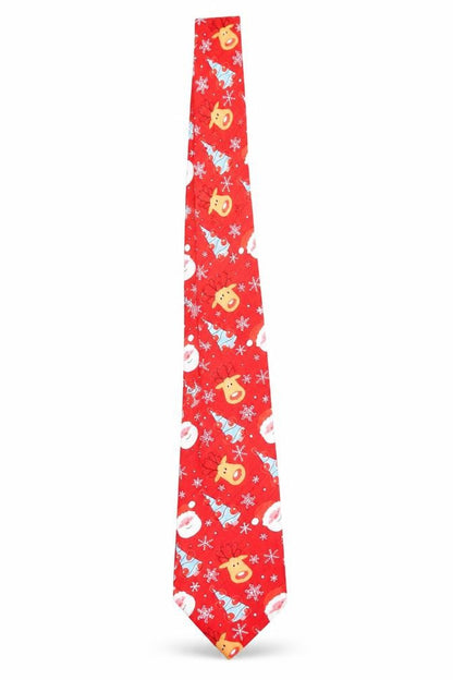 Mens Dobell Red Floral 100% Polyester Pointed Tie