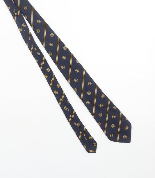 Alec Brook Men's Blue Striped Woven Pointed Tie