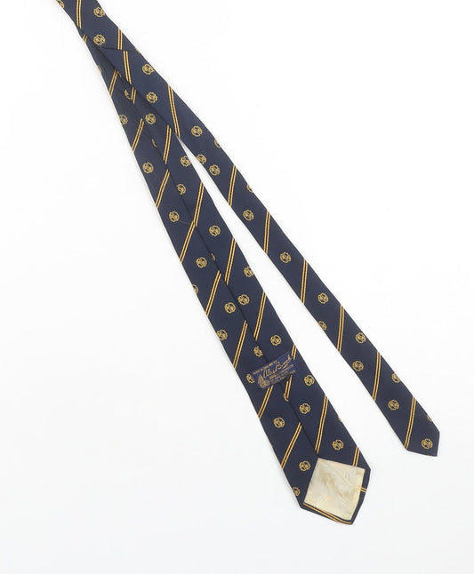 Alec Brook Men's Blue Striped Woven Pointed Tie