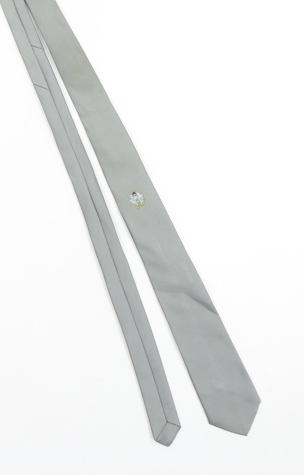 Filaspun Limited Men's Grey Embroidered Slim Tie