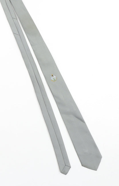 Filaspun Limited Men's Grey Embroidered Slim Tie