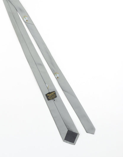 Filaspun Limited Men's Grey Embroidered Slim Tie