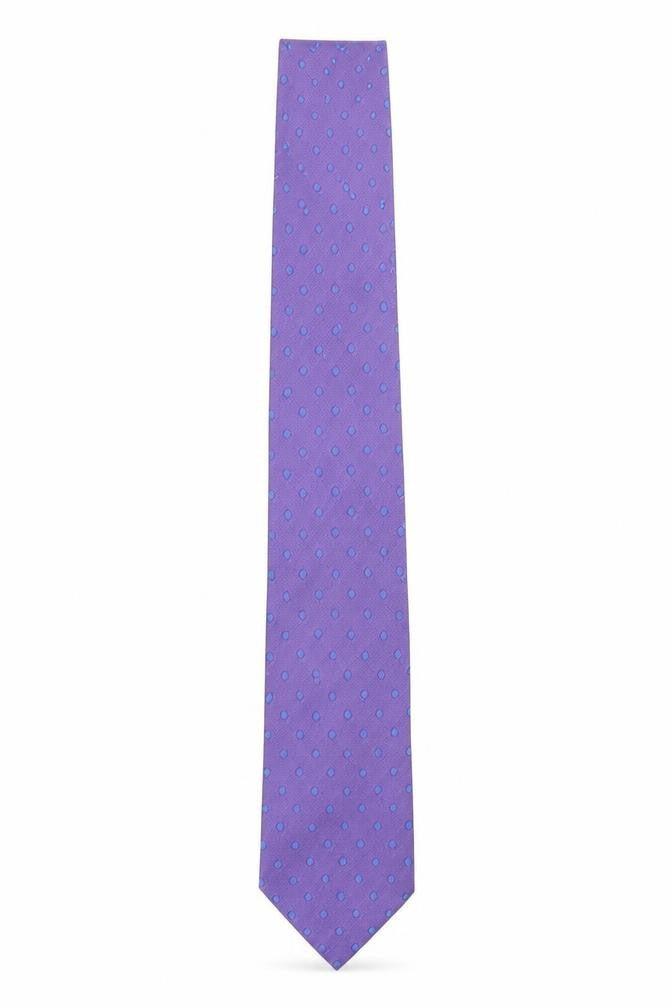 Mens Lloyd Attree & Smith Purple Polka Dot 100% Polyester Pointed Tie