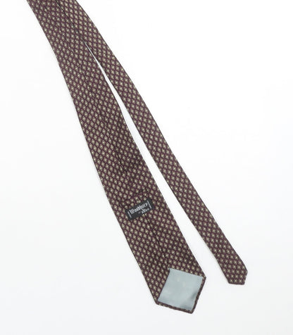 Woodbury Men's Burgundy Geometric Silk Tie Made in Italy 176cm