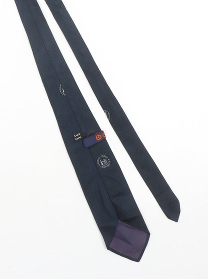 Marks of Distinction Men's Navy Silk Tie Made in England Classic Style