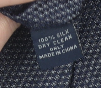 Paul Costelloe Men’s Blue Geometric Silk Slim Tie