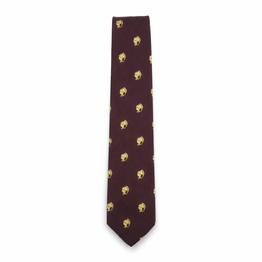 Mens Twinzine Red Geometric 100% Silk Pointed Tie