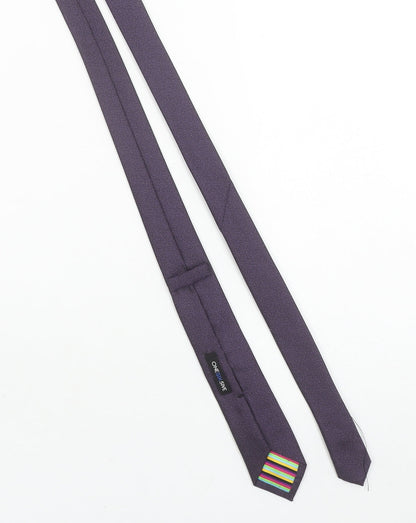 ONESIX5IVE Men's Purple Slim Tie Microfibre Designer Style 176