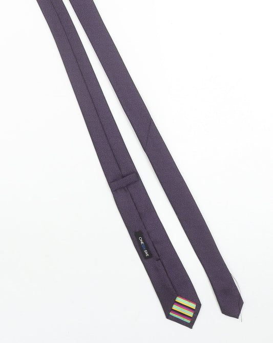 ONESIX5IVE Men's Purple Slim Tie Microfibre Designer Style 176