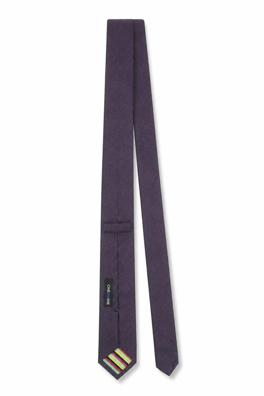 Mens ONESIX5IVE Purple  100% Microfibre Slim Tie