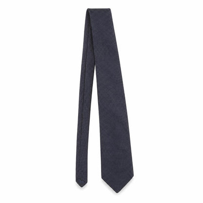 Mens Pierre Balmain Blue Geometric 100% Silk Designer Tie
