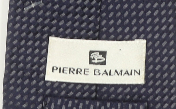 Pierre Balmain Men's Blue Geometric Silk Designer Tie