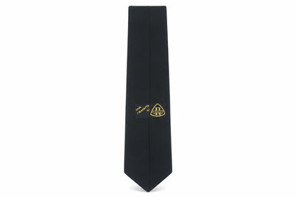Mens Roma Black  100% Silk Slim Tie