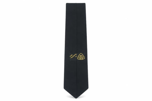 Mens Roma Black  100% Silk Slim Tie