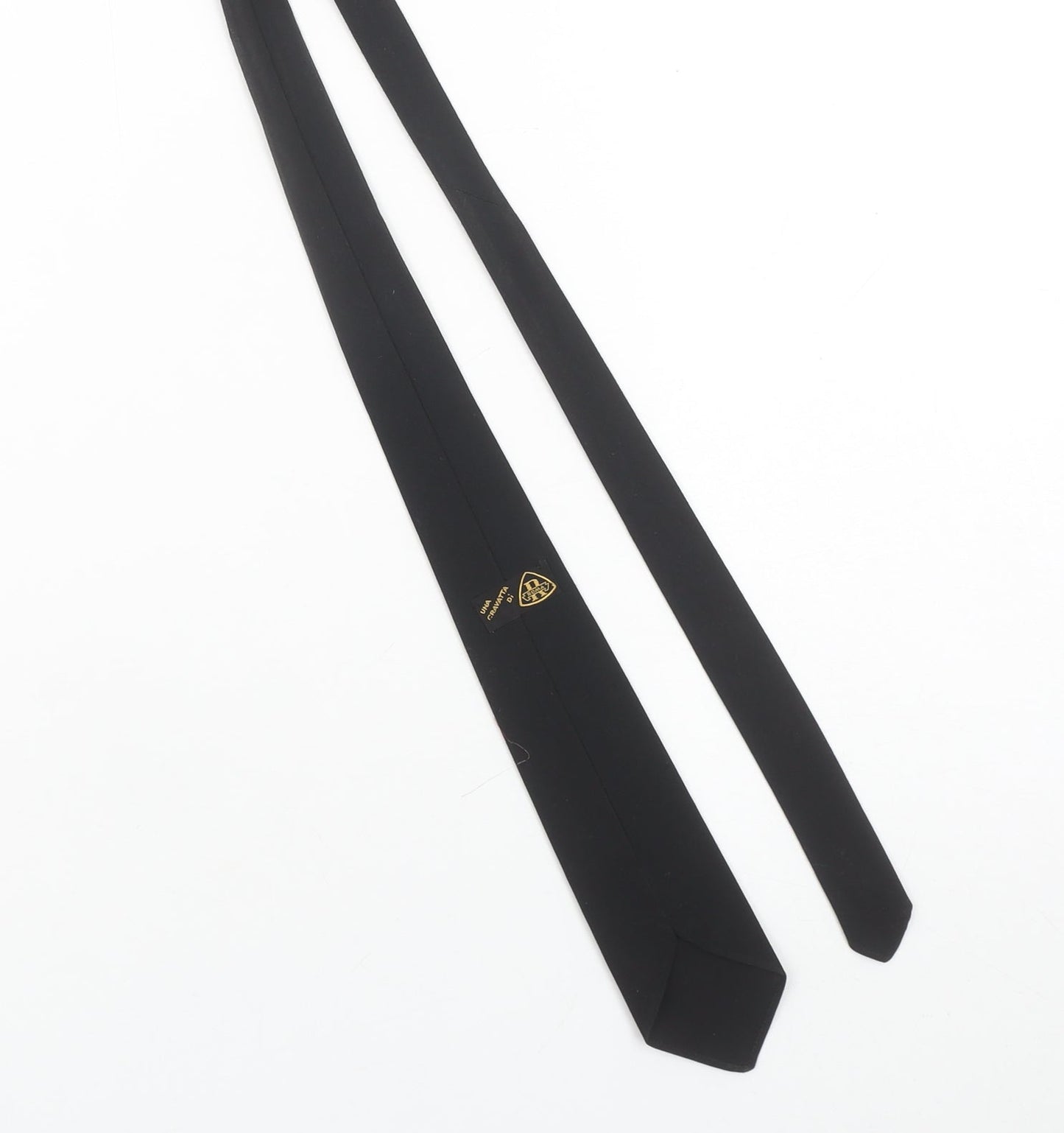 Roma Men's Black Slim Tie Elegant Italian Designer Style