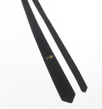 Roma Men's Black Slim Tie Elegant Italian Designer Style