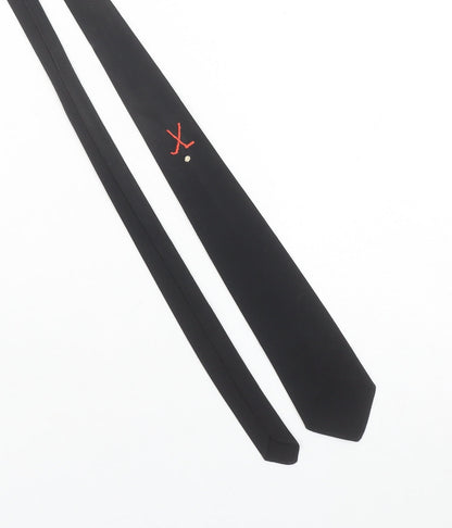 Roma Men's Black Slim Tie Elegant Italian Designer Style