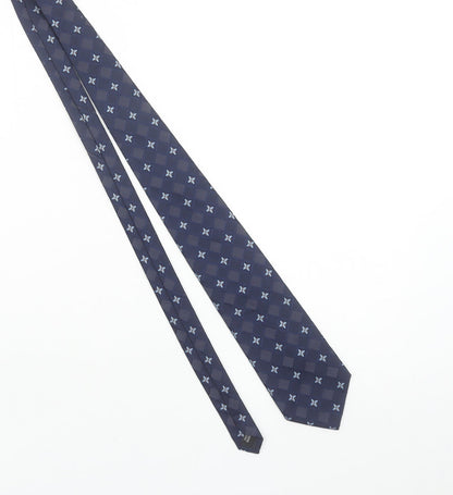 Armando Men's Blue Geometric Polyester Tie – Classic Patterned Style