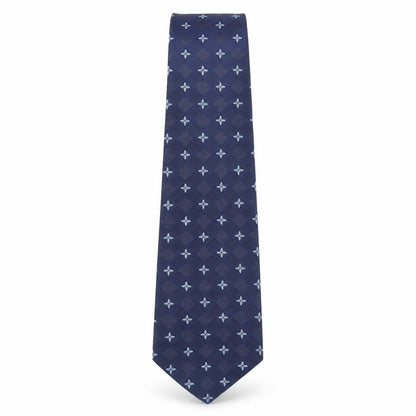 Mens Armando Blue Geometric 100% Polyester Pointed Tie