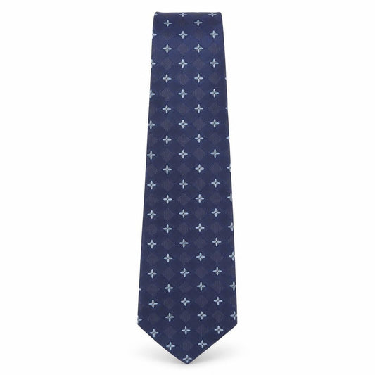 Mens Armando Blue Geometric 100% Polyester Pointed Tie