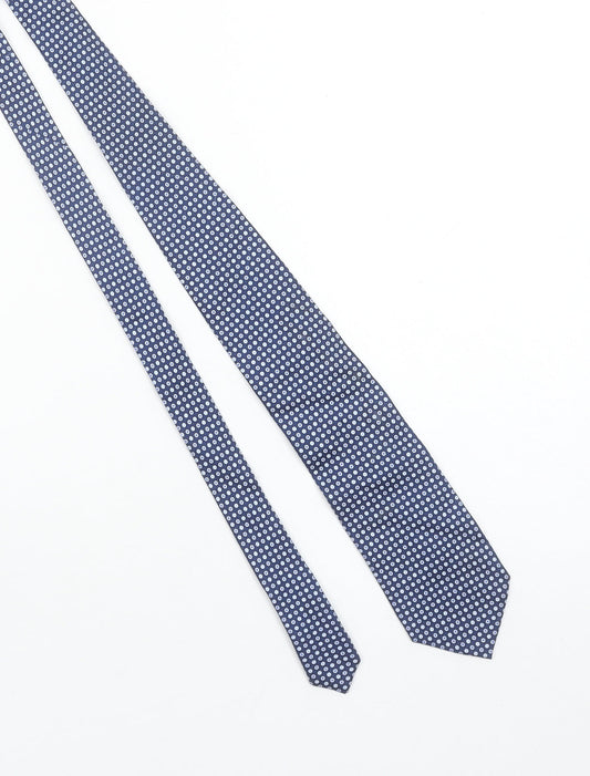 Charles Tyrwhitt Men's Blue Polka Dot Slim Silk Tie One Size