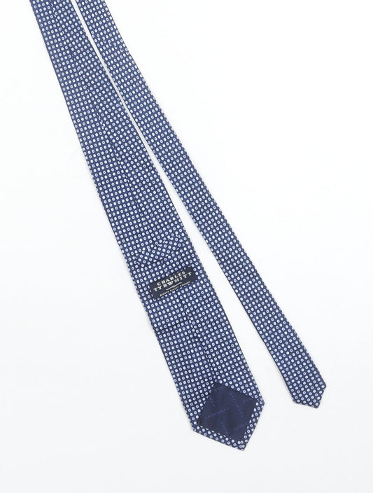 Charles Tyrwhitt Men's Blue Polka Dot Slim Silk Tie One Size