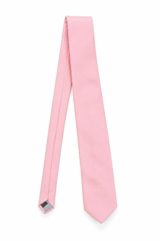 Mens Puccini Pink  100% Microfibre Slim Tie