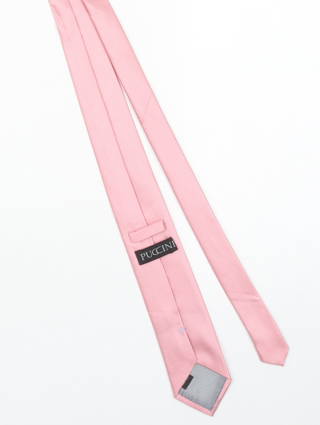 Puccini Men's Pink Slim Tie in 100% Microfibre – One Size