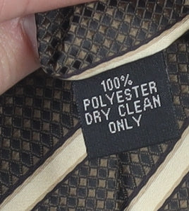 Skopes Men's Brown Striped Polyester Pointed Tie One Size