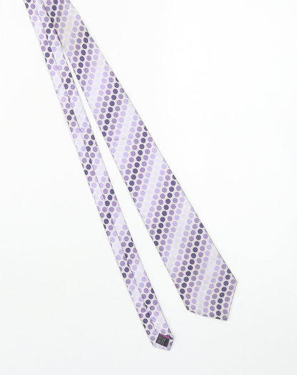 Marks and Spencer Men's Purple Polka Dot Silk Tie One Size