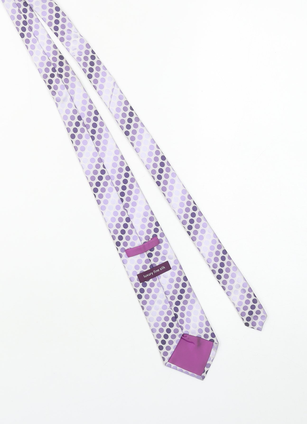 Marks and Spencer Men's Purple Polka Dot Silk Tie One Size