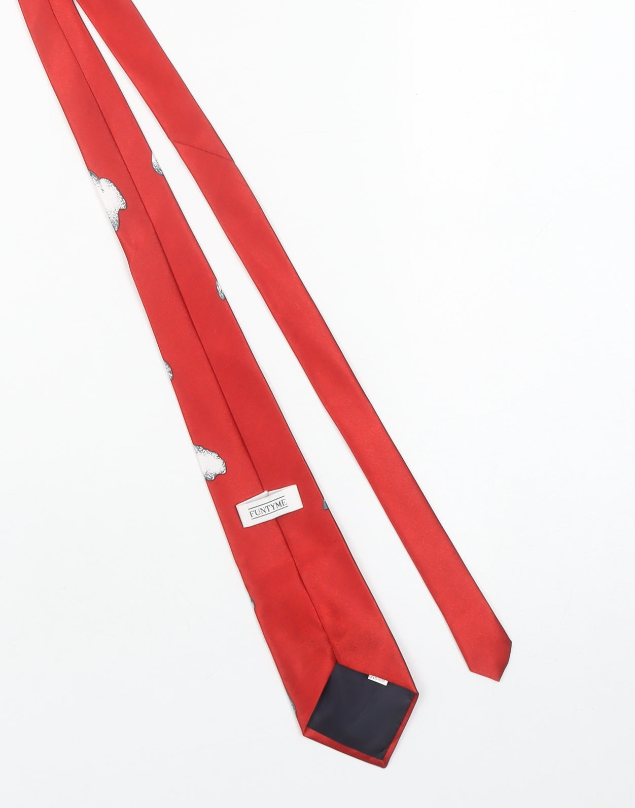 FunTyme Men's Red Christmas Santa Tie 100% Polyester Slim Style