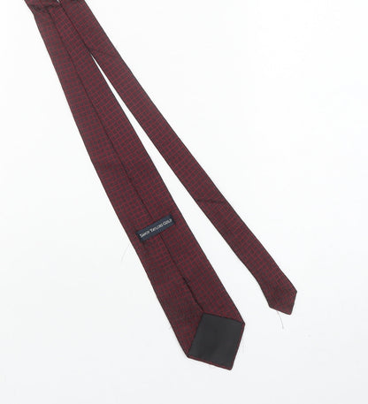 Savoy Taylors Guild Men's Red Geometric Silk Tie One Size