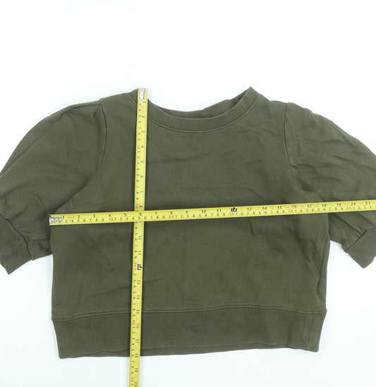 Womens UK Size S H&M Green Pullover Sweatshirt